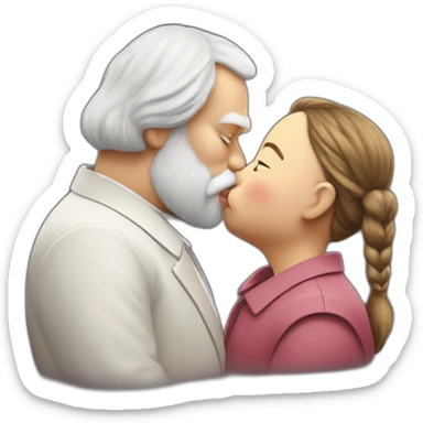 fat greta thunberg kisses the karl marx sticker