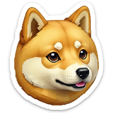 doge pixel art sticker