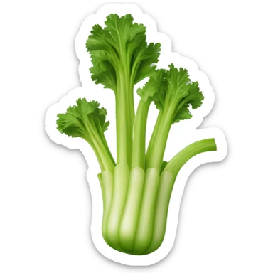 The vegetable celery as a handbag sticker