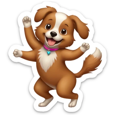 Perro bailando sticker