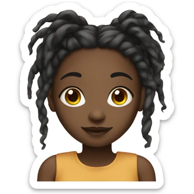 Black girl with locs sticker