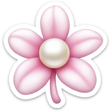 Pearl light pink flower sticker