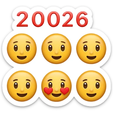 an animated emojis that turns the word "GEO NS" into "2026" sticker