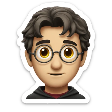 thoughtful Harry Potter head doubt sticker