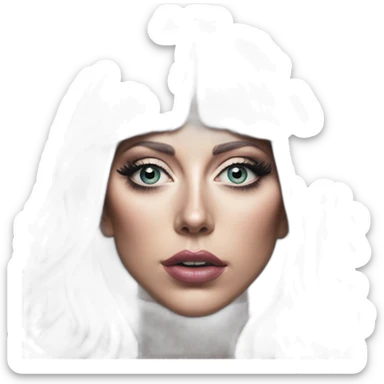 Lady gaga in her chromatica album artwork sticker
