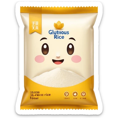 glutinous rice flour package sticker