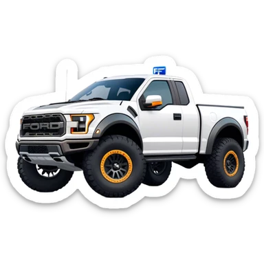 Ford f150 Raptor - Ford (Model Year: 2024) (Iconic colour: White) sticker