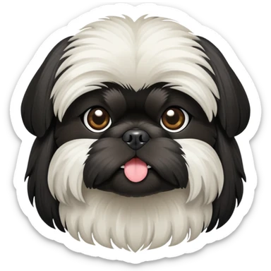 black shih tzu sticker