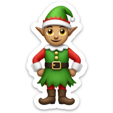 chirstmas elf sticker