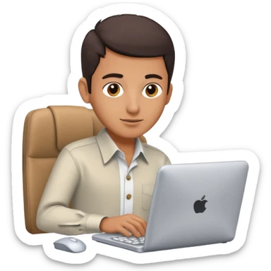 arab typing on computer sticker