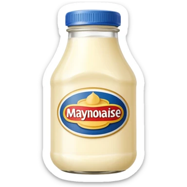 Glass Bottle of Mayonnaise sticker