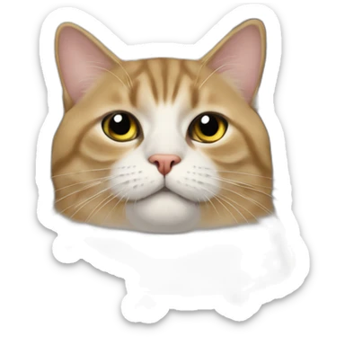 Gato persa  subido a un  coche  sticker