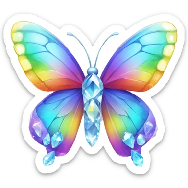 One Rainbow-Diamond-Gem-Butterfly-Crystal-Fly sticker