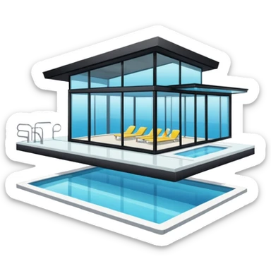 pool house sticker