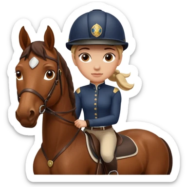 equestrian girl on a horse sticker