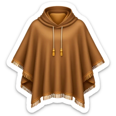 A brown poncho sticker