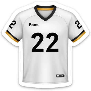 White football jersey turn around with number 22 and my name RONIHO  sticker