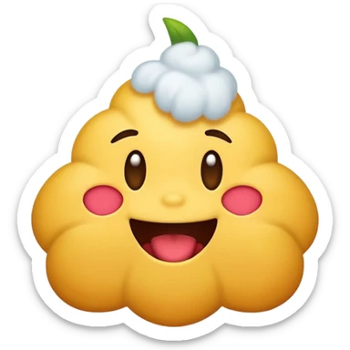 funny emoji inspired by the word 'Shitten', playful, lighthearted, not offensive sticker