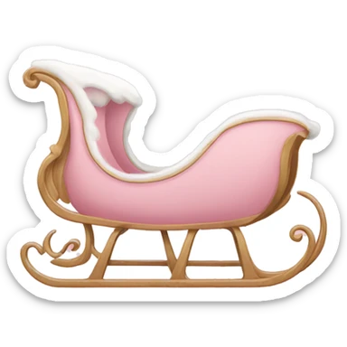 light pink sleigh sticker