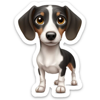 shorthair dachshund piebald sticker