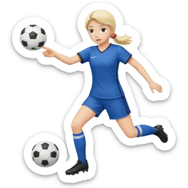 Girl Shooting a soccer ball sticker
