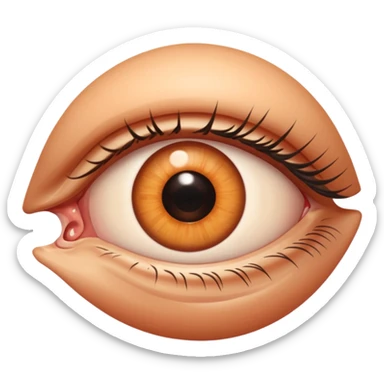 The foot emoji but everything EXCEPT the toes are the eye emoji sticker