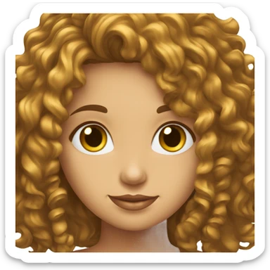 una chica de cabello rizado sosteniendo una camara sticker