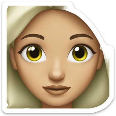 Brunette Model with Green eyes  sticker