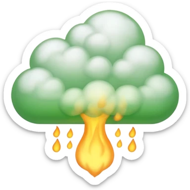 A cute fart green sticker