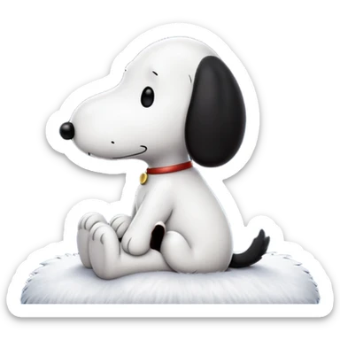 🌙🐾✨ Snoopy watching stars quietly sticker