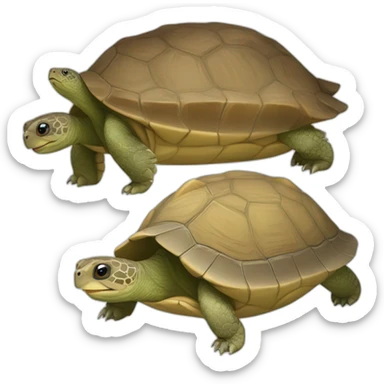 Une tortue sous une loutre sticker