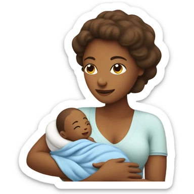 mother breastfeeding baby sticker