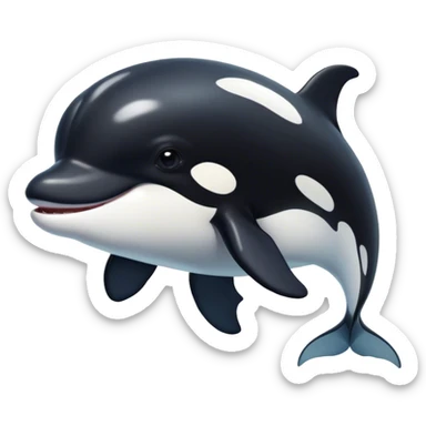 A cute killer whale whit  sticker