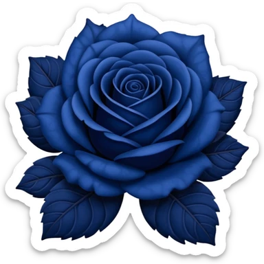 rose shape flower, no stem, now make it a dark indigo color sticker