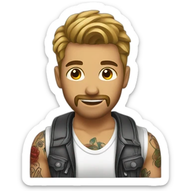 male tattoo artist sticker