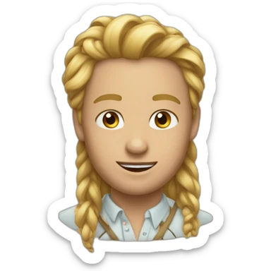 Un emoji décoiffé sticker