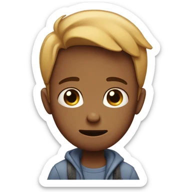 A sad boy with 3 fingers on each hand whos heart is broken sticker