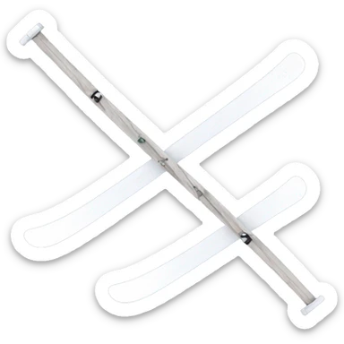 white skis sticker