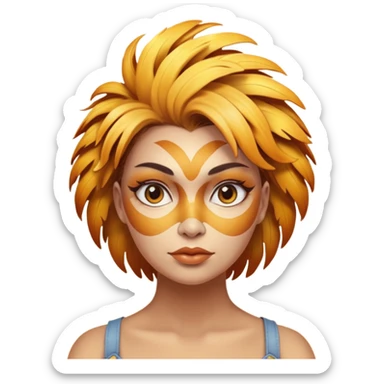 Woman turns into a chicken sticker