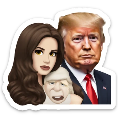 Lana del Rey and Donald trump sticker