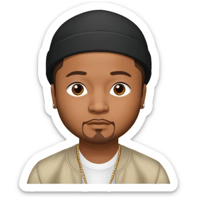 J-Boog of B2K, male singer with dark brown hair sticker