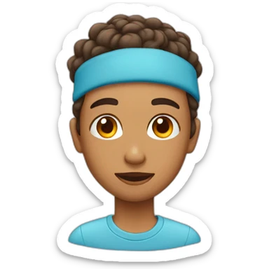 adolescente con granos y anteojos sticker
