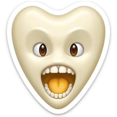 Sharp curved fang tooth only sticker