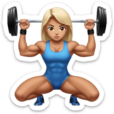 girl powerlifting on steroids sticker