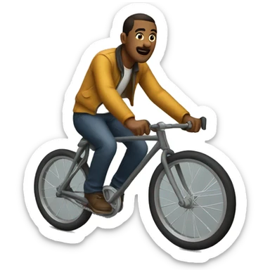 Man sit on the bike sticker