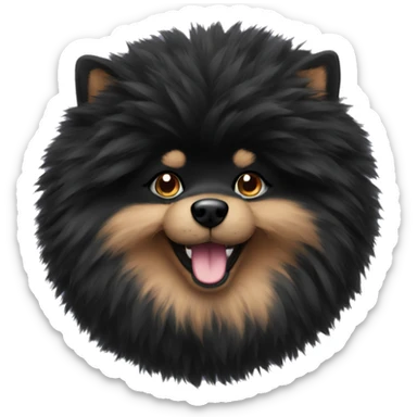 black pom pom sticker