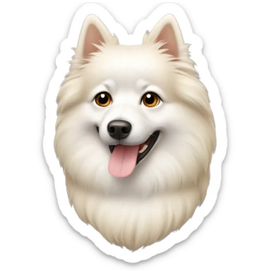 White beige spitz sticker