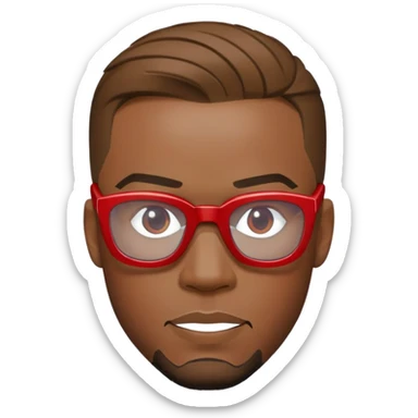 sam wilson, red frame white glasses from  from captain america: civil war sticker