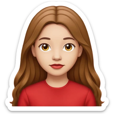 Wicked Witch of the East from the Wizard of Oz with long brown hair, light skin, red outfit sticker