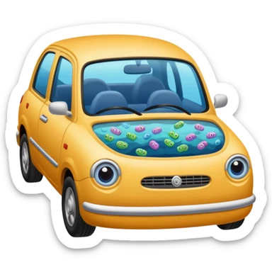 elek trik len miş arbanın içinde duran mikro bakterileri ver sticker